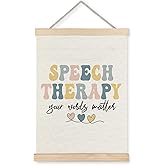 ignytiger Mental Health Speech Therapy Wall Art Poster Framed, SLP Speech Therapy Your Word Mattes Mental Health Canvas Wall 