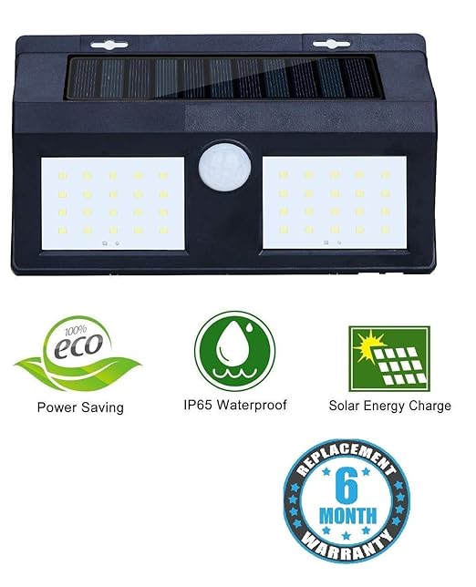 Sampri Motion Sensor Waterproof 40 LED Solar Light Solar Powered LED Garden Light White Light Outdoor Emergency Wall Lamp (Waterproof and Weather Resistance)