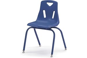 Jonti-Craft Berries 8126JC1003 Stacking Chair with Powder-Coated Legs, 16" Height, Blue