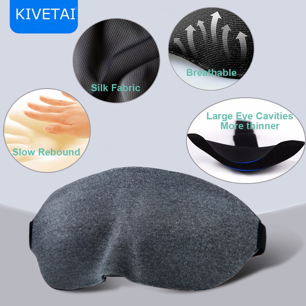 Sleep Mask 3D Eye Mask for Sleeping with Anti-noise Earplugs Super Soft Blindfold Eye Shades for Men Women Students Using at Home Travel Office Naps Shift Work