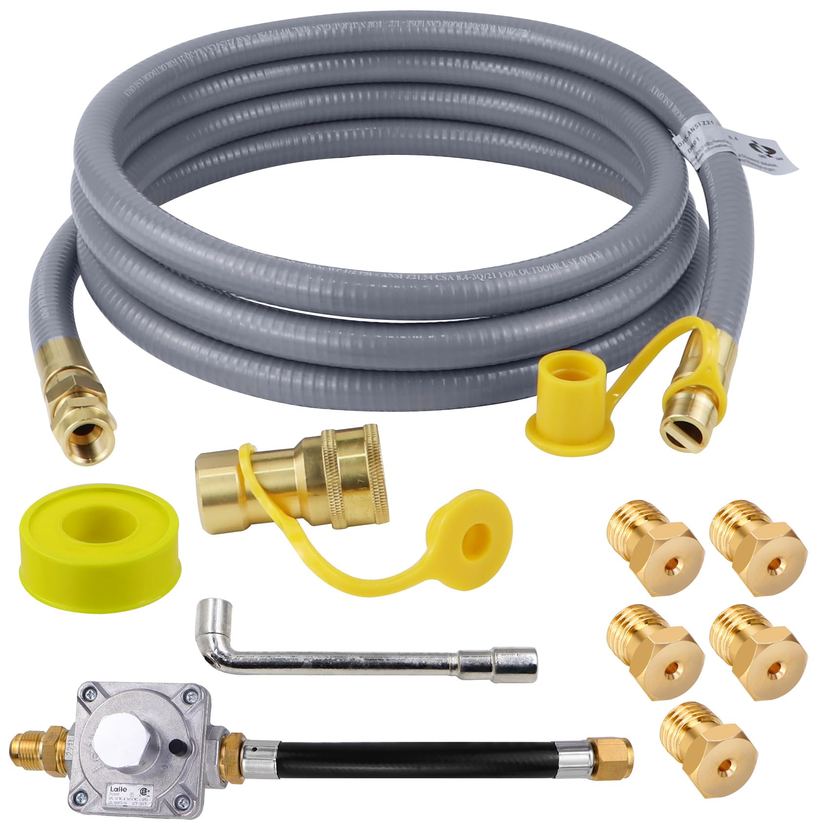 Photo 1 of Saree Propane to Natural Gas Conversion Kit for Nexgrill Grills, 10FT 1/2'' Natural Gas Hose and Regulator, Convert Propane to Natural Gas,Natural Gas Conversion Kit for Grills