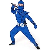 Spooktacular Creations Halloween Ninja Costume, Ninja Outfit Set for Kids, Halloween Costumes for Boys Dress Up Party