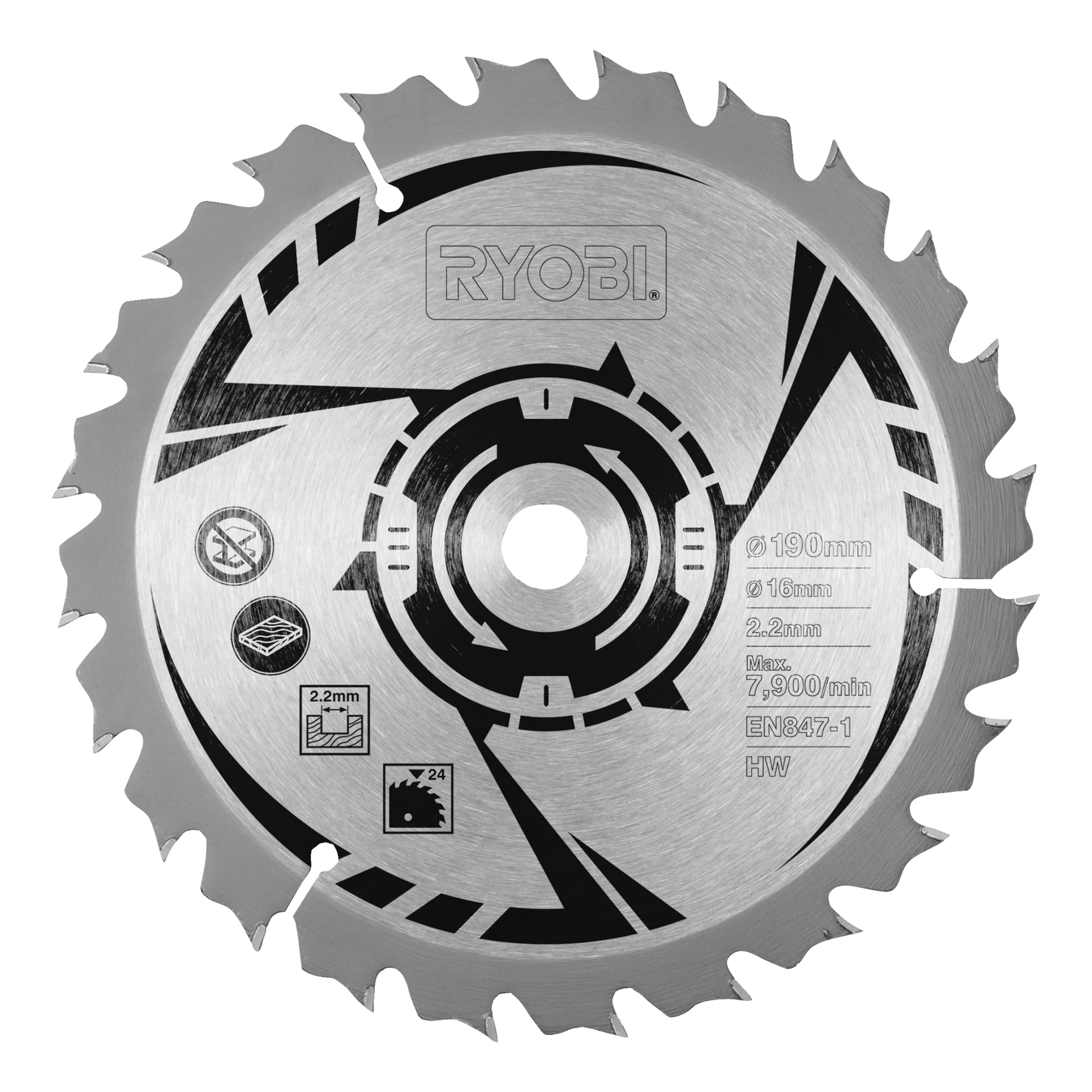Ryobi CSB190A1 Circular Saw Blade for All 190 x 20 mm Circular Saws, 190 mm