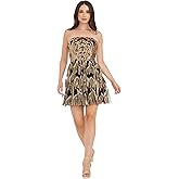Dress The Population Womens Callie Fit and Flare Mini Dress