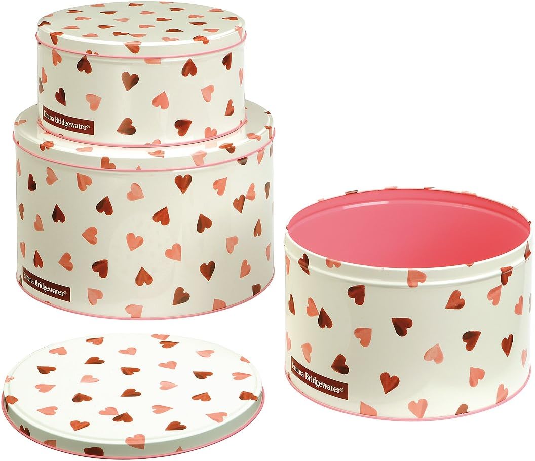 Emma Bridgewater Pink Hearts Round Cake Tins, Set of 3 Amazon.co.uk