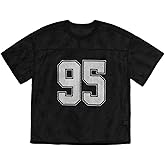 BEAUDRM Men's Number Print Jersey Shirt Crew Neck Short Sleeve Mesh Tee Tops Casual Football Jersey Shirts