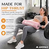 Amonax Hip Thrust Barbell Pad Extra Thick Foam Pink view 4