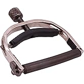 Paige 6-String Wide-Neck Acoustic Guitar Capo, Satin Nickel Finish | Handmade in the USA, Adjustable Screw and Direct Center Tension Saddle, Radiused Bar, Secure Latch, Felt-Lined Protection