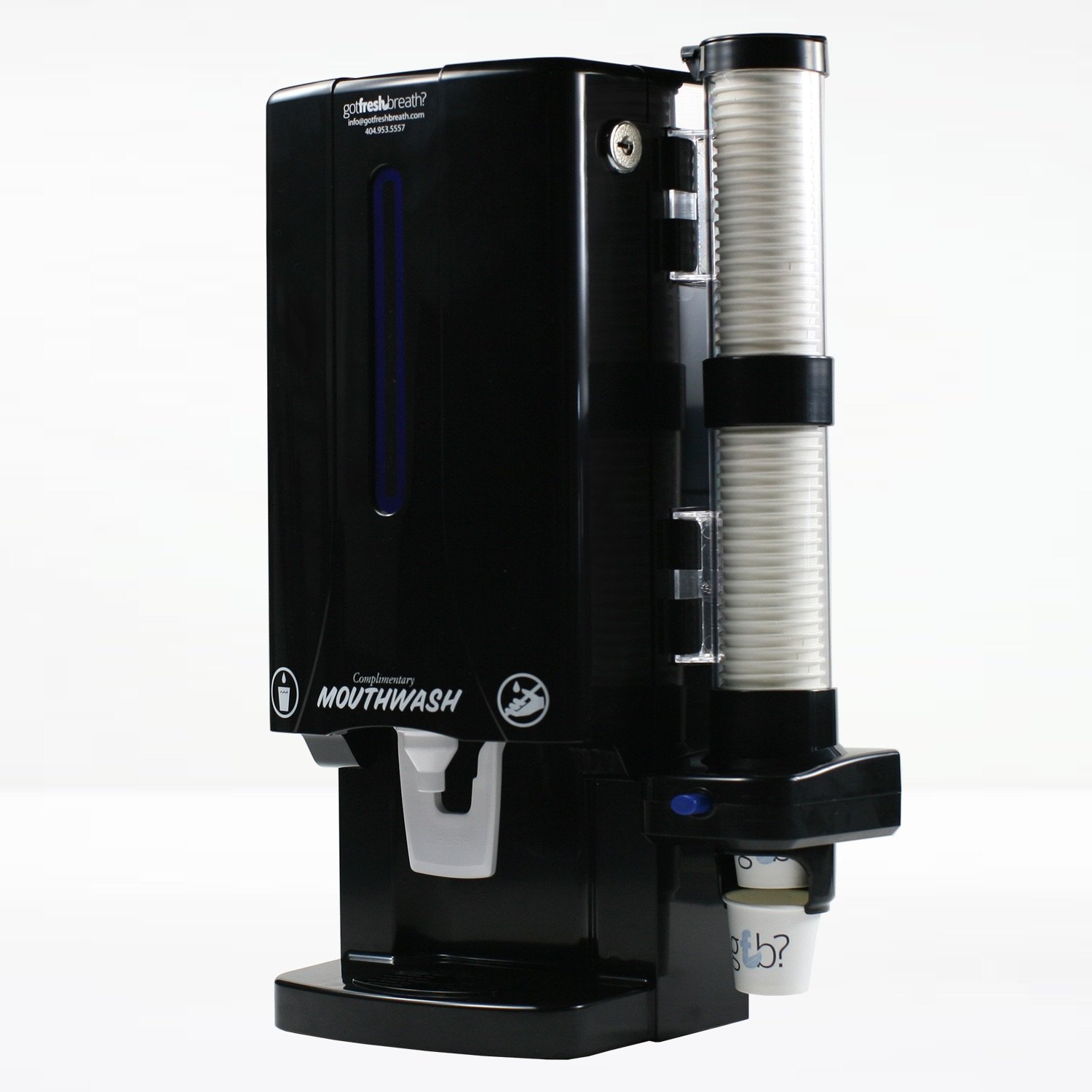 Buy Slim Manual Mouthwash Dispenser (Black) for GotFreshBreath