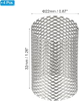 PATIKIL 4 Pcs 304 Stainless Steel Y Strainer Mesh Filter 22mm OD 32mm H Debris view 2