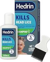 Hedrin Head Lice Shampoo & Comb Kit, 4 Treatments, 100ml, Clinically Tested