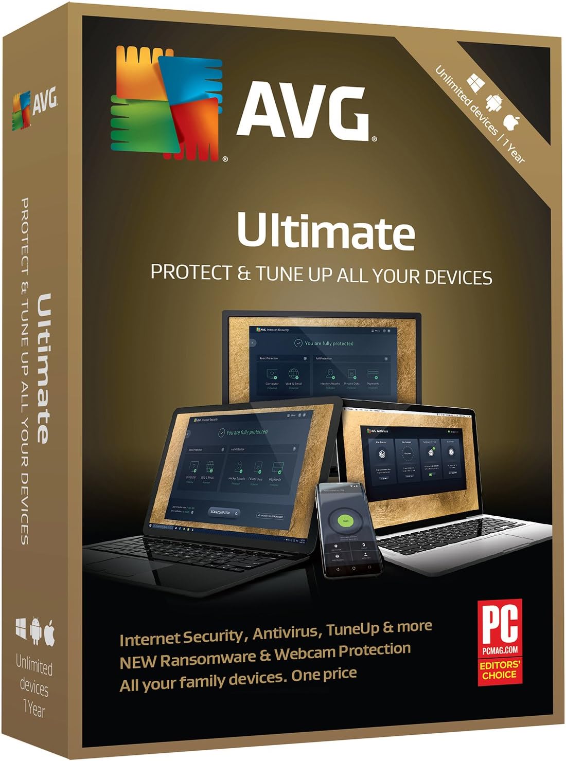 AVG Ultimate 2019, Unlimited Users 1 Year [Key Card]