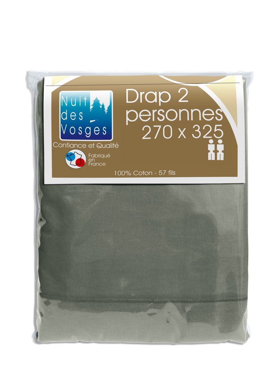 Night of the Vosges cotoval Bed Sheet Cotton Charcoal Grey 270 x 325 cm