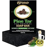 All Natural Pine Tar Soap Bar 4oz &ndash; Cleansing Anti Acne Eczema Psoriasis Itch Relief Pine Tar Face &amp; Body Wash Cleanser &ndash; Pure Goat&rsquo;s Milk Soap with Oatmeal, Charcoal, Essential Oils Made in USA
