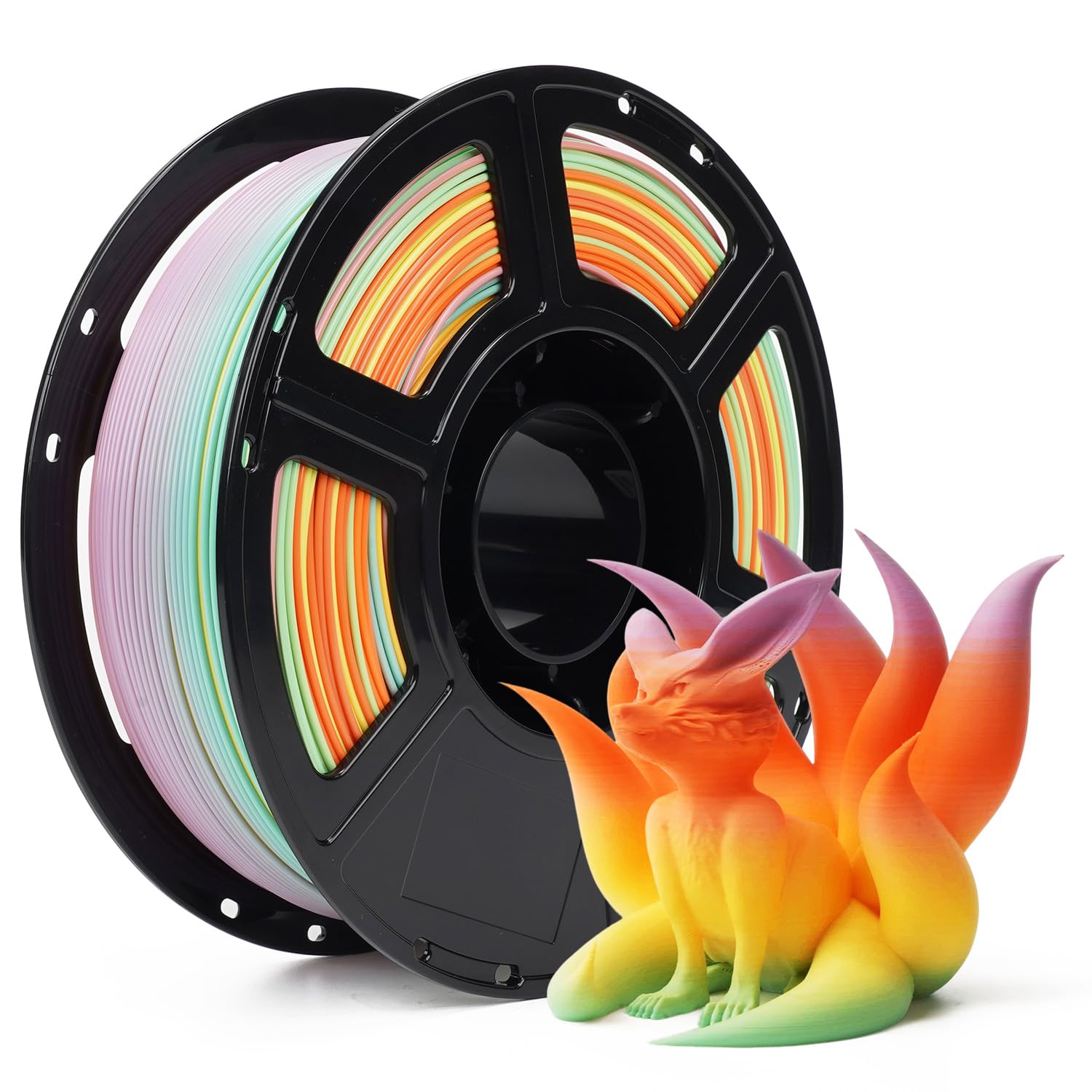 Photo 1 of FLASHFORGE Rapid PLA Gradient Rainbow Summer Reverie Filament, Transform Colors Smoothly & Fast, High Flow Speedy 3D Printer Filament, Experience Exceptional Performance with 500mm/s Fast Printing