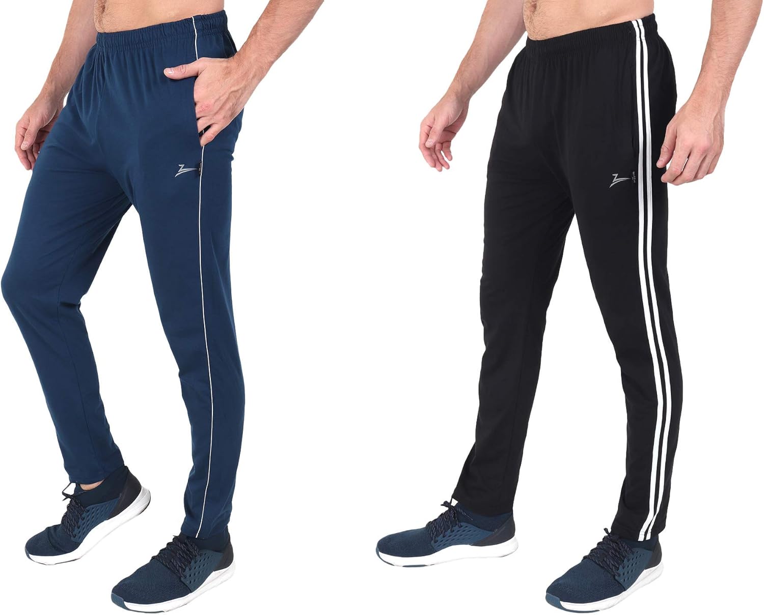 Buy Zeffit Men's Regular Cotton Track Pants ComboFull Length Track