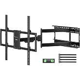 monTEK XL 40&rdquo; Long Arm TV Wall Mount for 50-100 inch TVs up to 176 lbs | &plusmn;90&deg; Swivel, +5&deg;/-15&deg; Tilt, &plusmn;5&deg; Leveling, 4X Load Tested, Max VESA 800x600, Fits 16-24&rdquo; Studs, Preassembled