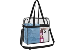 UEASE Clear Bag for Stadium Events 12×6×12 Clear Tote Bag for Concert,Sport,Festival