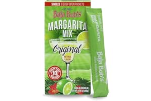 Baja Bob's Original Margarita Mix Singles (Contains 8 Single-Serve Packets) - Easy to Make a Cocktail in 60 Seconds, Sugar Free, Keto Friendly, Low Calorie, Low Carb Skinny Cocktail Mixer