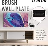 G-PLUG Cable Pass Through Wall Plate Brush Black Double Gang view 3