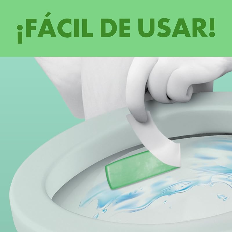 Tiras Adhesivas WC Lima, Limpia, Refresca y Perfuma el Inodoro, Frescor Intenso, Pack de 10 = 30
