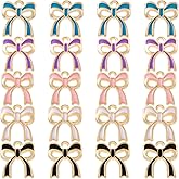 SmallCat Bow Charms for Jewelry Making, Alloy Enamel Bowknot Charms, Tiny Cute Bow Pendants Decoration for DIY Earrings