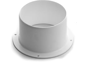 Vent Systems 5" Inch Air Vent Duct Connector Flange Straight Ventilation Pipe Plastic Ducting Connector Plate For Cooling Heating Ventilation System HVAC 5" Inches