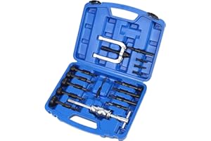 AISHAN Universal 16PCS Blind Hole Collet Bearing Race and Seal Puller Extractor Kit,Slide Hammer Pilot Insert Inner Internal Bearing Removal Tool Set with Carrying Case