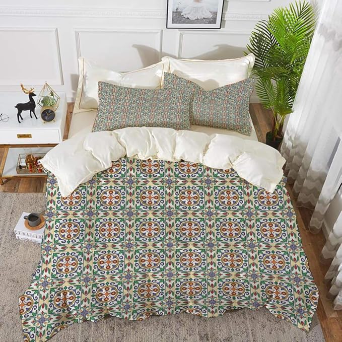 bedding Duvet Cover Set ,Geometric,Spanish Culture Inspired