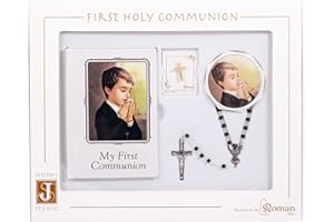 JOSEPH'S STUDIO Praying Boy My First Communion Book and Rosary Set of 5