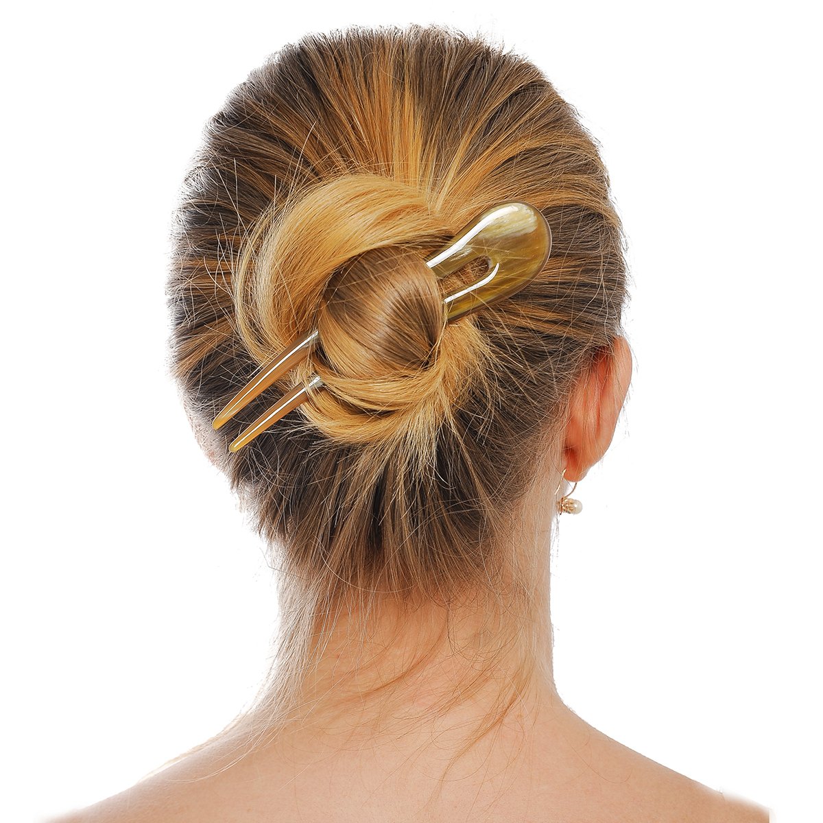 Marycrafts Wavy Buffalo Horn Hair Fork Hair Stick Hair Accessories For Women