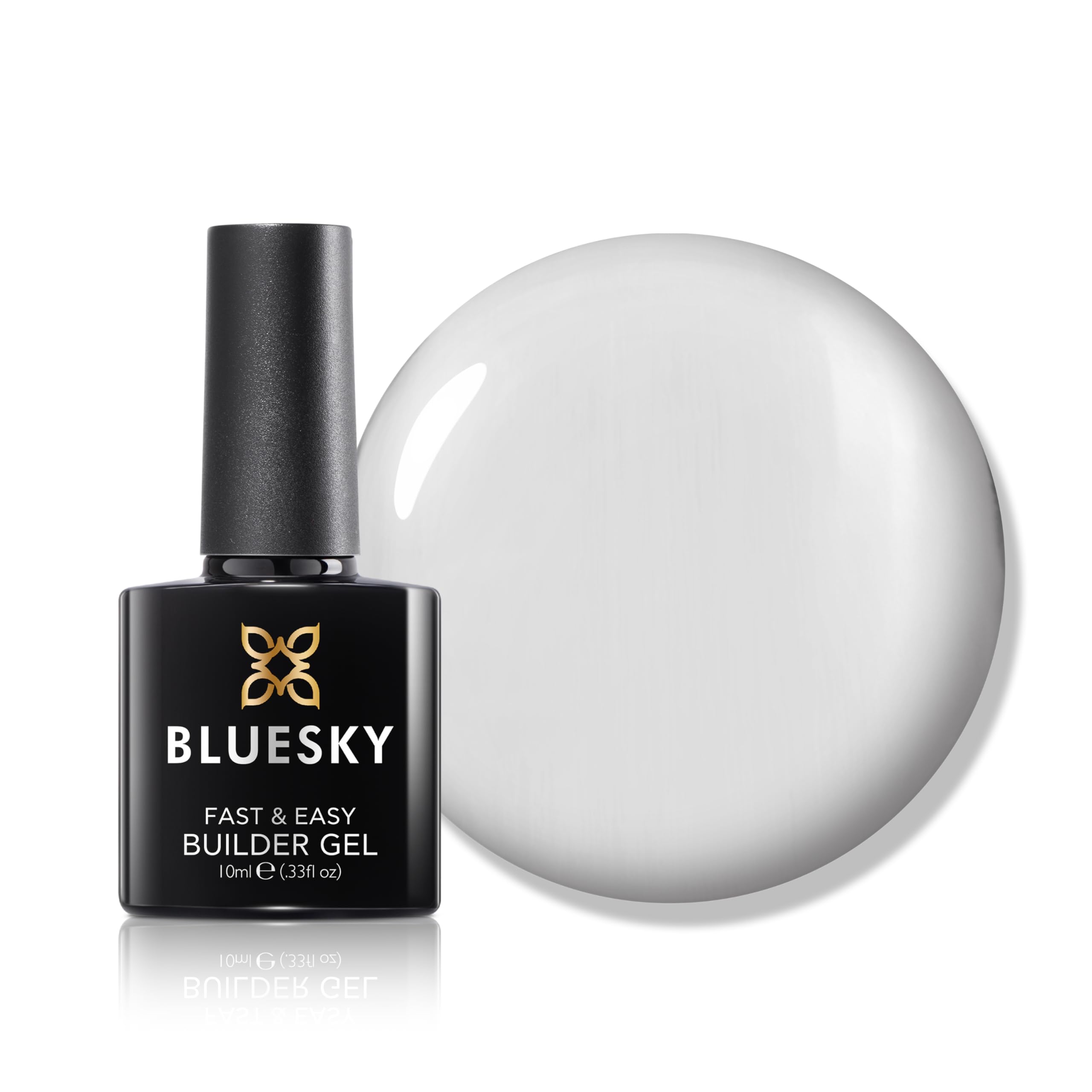 Bluesky All in One Fast & Easy Builder Gel 10ml, Clear, Nail Strengthener and Extender for Long, Strong Nails & Nail Extensions, Professional, Salon & Home Use, Requires Curing Under LED UV Nail Lamp