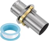 sourcing map Faucet Extension Shank 3"x 1.25" Stainless Steel Pipe Nipple view 1