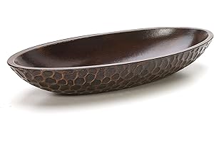 Hosley Honeycomb Wood Decor Bowl 14.3-Inch-Long Rustic Decorative Centerpiece for Dry Potpourri & Orbs, Elegant Home & Office Decor, Ideal Gift for Weddings, Spas & Reiki