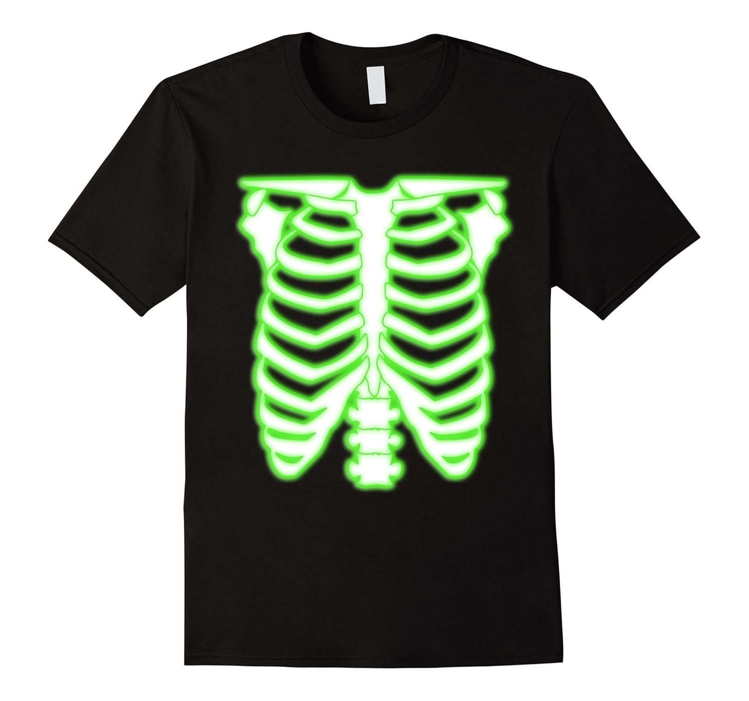 Halloween Radioactive Skeleton Rib Cage Costume T-Shirt- TPT