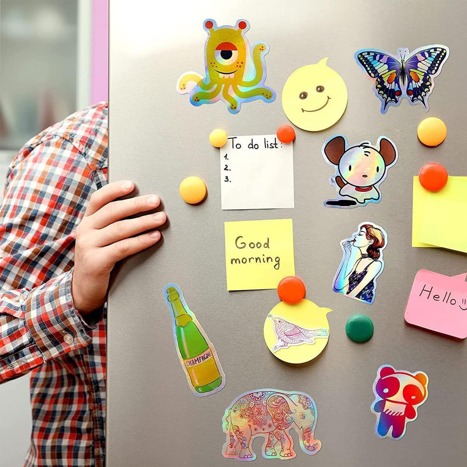 TOJUNE Bedruckbares Vinyl-Aufkleberpapier für Tintenstrahl- und Laserdrucker, A4, 21 x 29.7 cm, Wasserfest, Beliebiger Schnitt, Selbstklebende Rückseite (20 Stück) (Farbige Diamantstruktur) 6