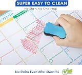 KTRIO Monthly Planner Whiteboard A3 Magnetic Fridge Calendar Chore Chart view 5