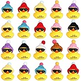 20 Sets Employee Appreciation Gifts You're Ducking Awesome Cheer up Cards Mini Rubber Ducks with Glasses and Hats