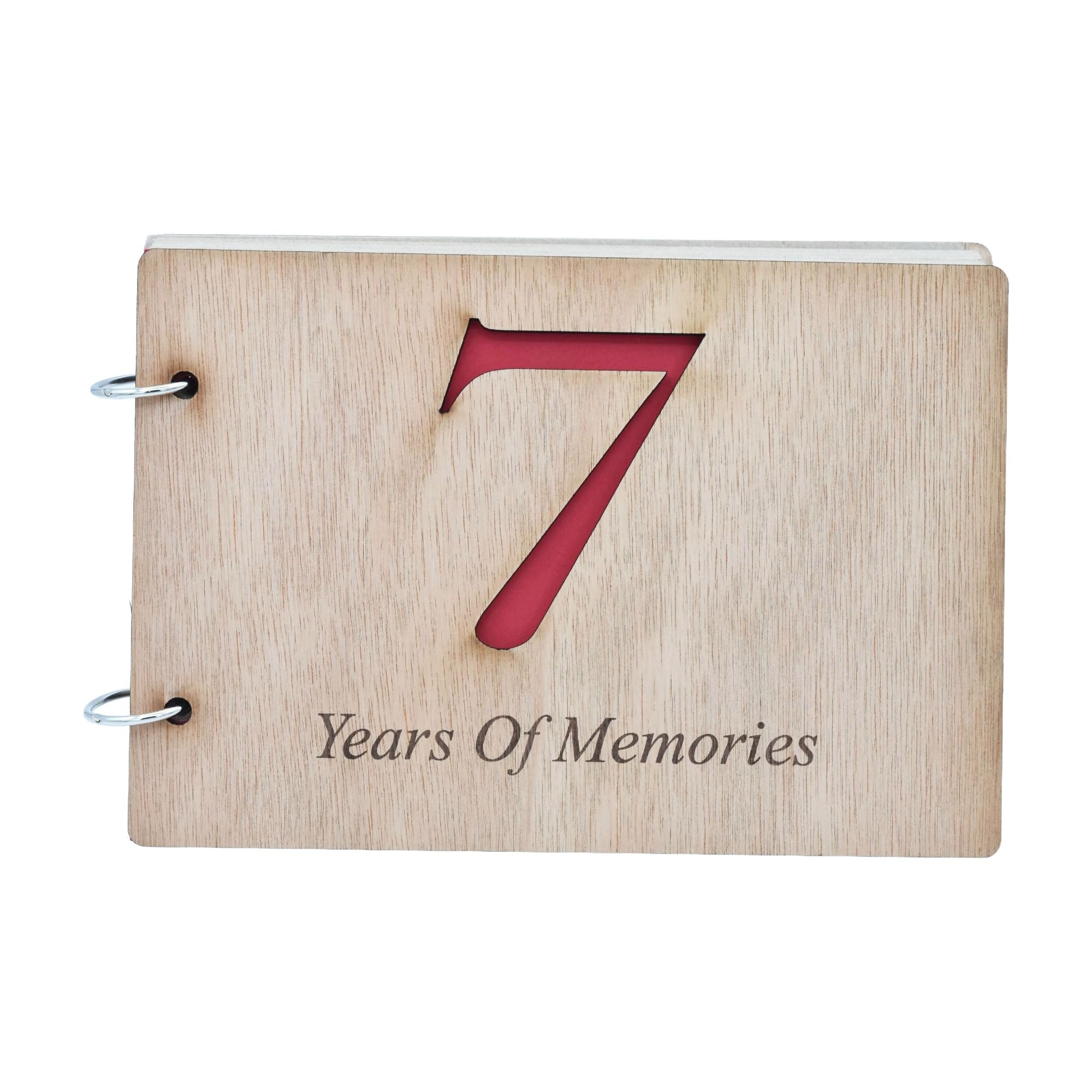 7th Anniversary Scrapbook - 7 Years Of Memories Add Photos and More