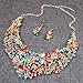 Women Alloy Crystal Necklace and Earring Set Wedding Jewelry Rhinestone Necklace