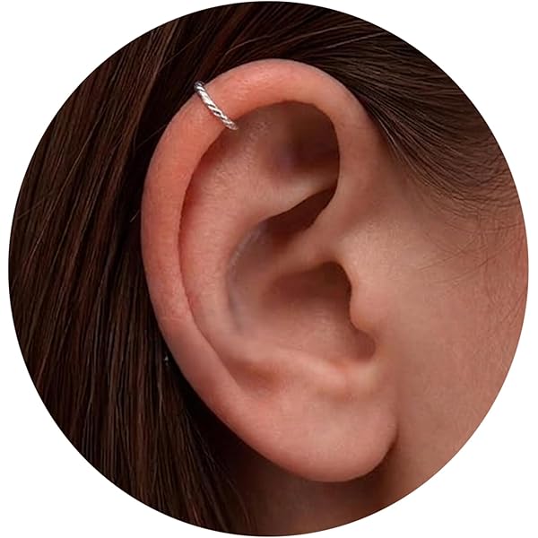 Amazon.com: 925 Sterling Silver Helix Hoop Earring 18 Gauge