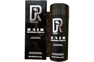 DRMOOSE Hair Building Fiber – (25g, Dark Brown) – Lightweight – Chemical-Free – Volume Maximizer & Concealer for Thinning Hai