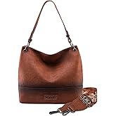 Wrangler Hobo Bags for Women Vegan Leather Top Handle Shoulder Purses and Handbags