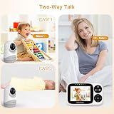 HelloBaby Baby Monitor 2 Cameras Night Vision 3.2 inch IPS Screen view 6