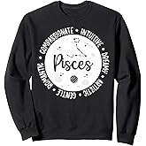 Pisces Zodiac Sign Pisces Horoscope Pisces Birthday Sweatshirt