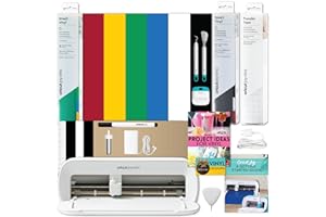 Cricut Joy Xtra Cutting Machine with Rainbow Smart Vinyl Sampler Packs and Tools Bundle - Beginner Portable Bluetooth Compatible Craft Cutting Machine and Cutting Materials