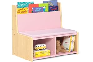 Delta Children - GapKids Reading Nook with Padded Bench - Greenguard Gold Certified, Blush Pink