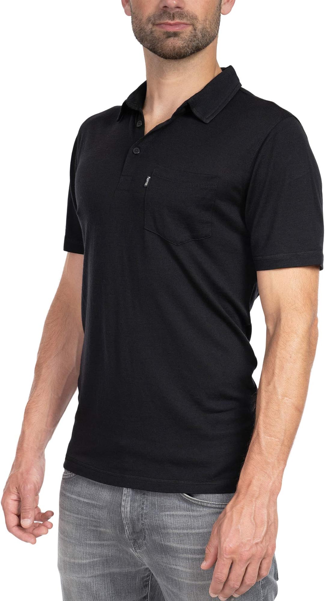 Woolly Clothing Men's Merino Wool Polo Shirt - Ultralight - Wicking Breathable Anti-Odor