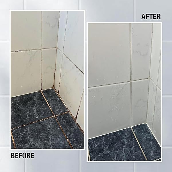 GLASSGUARD MIRACLE MOLD STAIN REMOVER STAIN GEL – HEAVY DUTY CLEANING GEL FOR GROUTS, CERAMIC, GLASS, SILICONE, CAULK & MORE – WASHING MACHINE CLEANER FRONT LOADER (300 ML / 10 OZ)