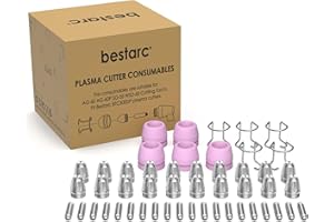 bestarc AG60P Plasma Cutter Consumables Cutting Torch Tip Nozzles Kit 50pcs For BTC500DP, BTC650DP